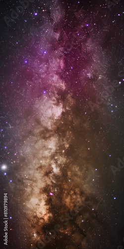 Galáxia com Estrelas Coloridas e Corpos Celestes photo