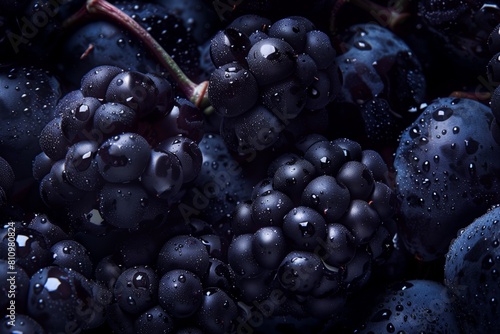 blackberries macro photo