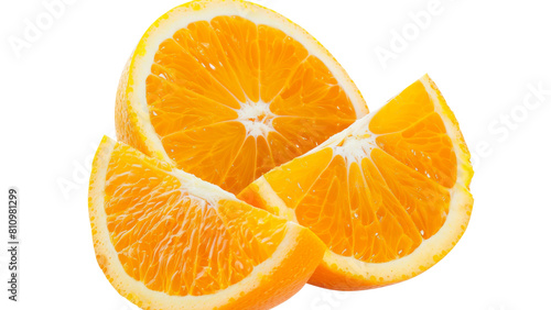 slice of orange  isolated dicut PNG on transparent or white background cut out  copy space view for promot Advertising  