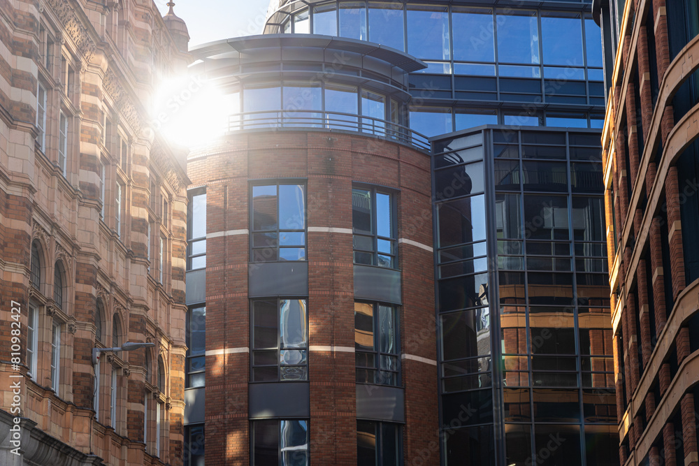 Hi-rise buildings in the business and financial areas of London Hi-rise buildings in the business and financial areas of London