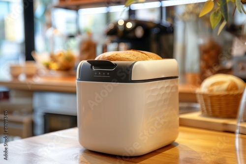 Bread Dispenser on Wooden Table