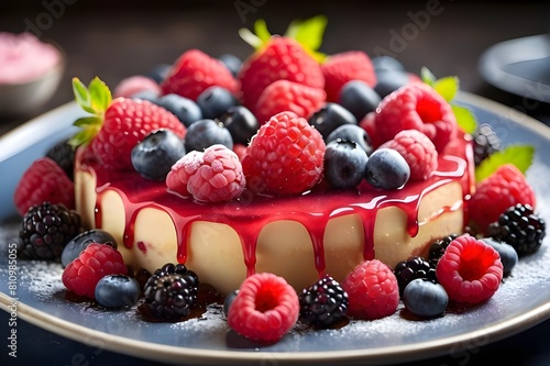 tart with berries
