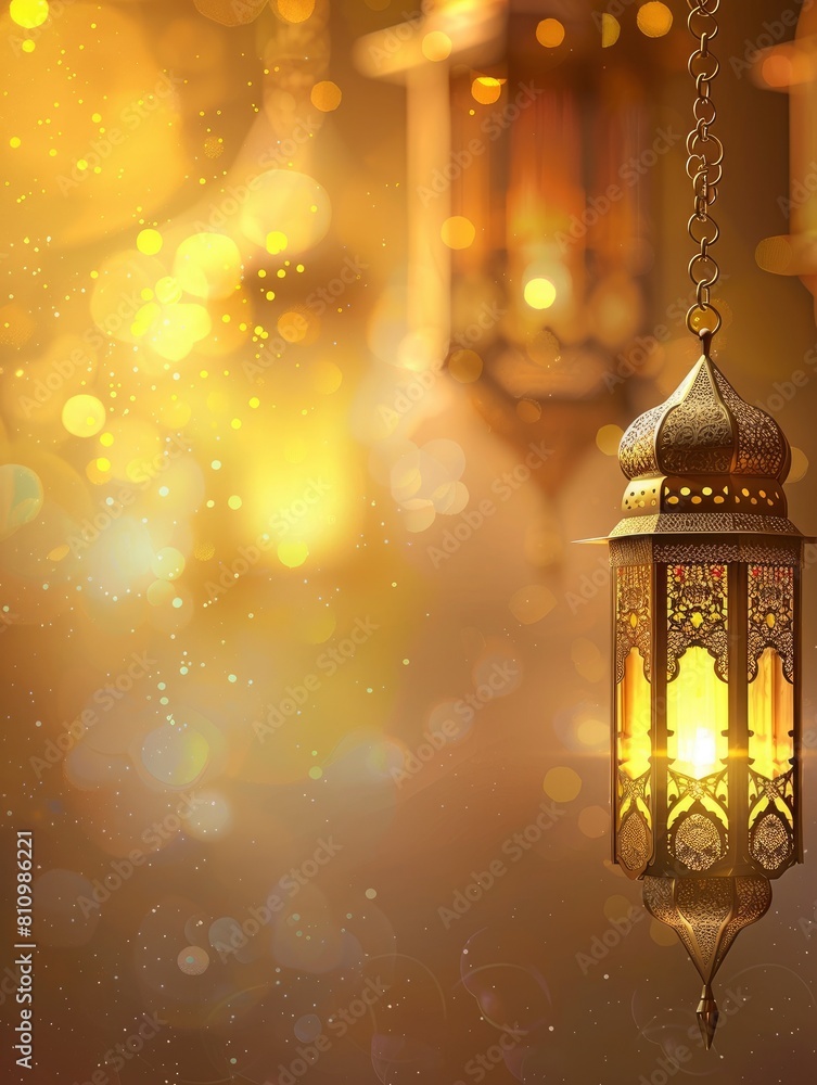 Islamic New Year Poster design background - generative ai Islamic New Year Poster design background - generative ai