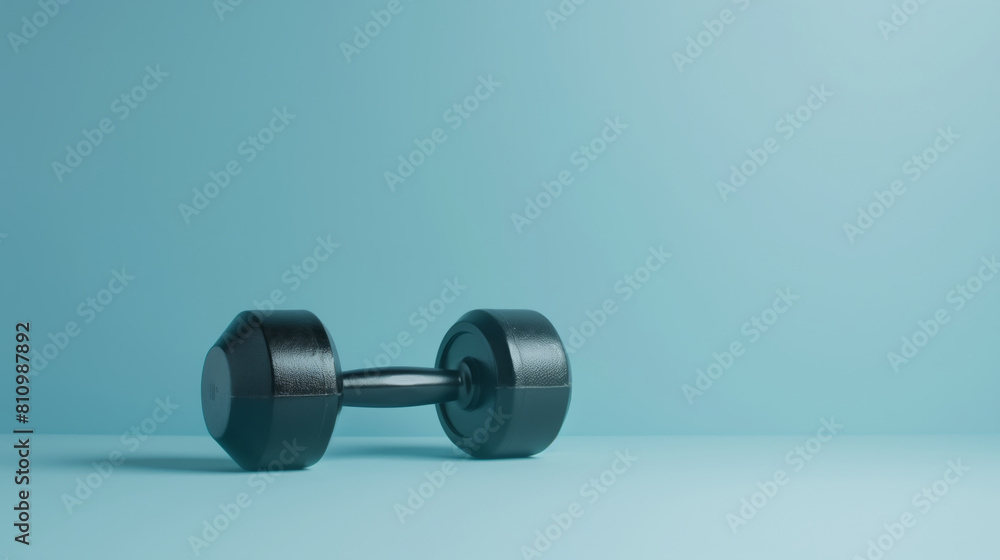 dumbbell on a light background with copy space. Fitness concept. dumbbell on a light background with copy space. Fitness concept.