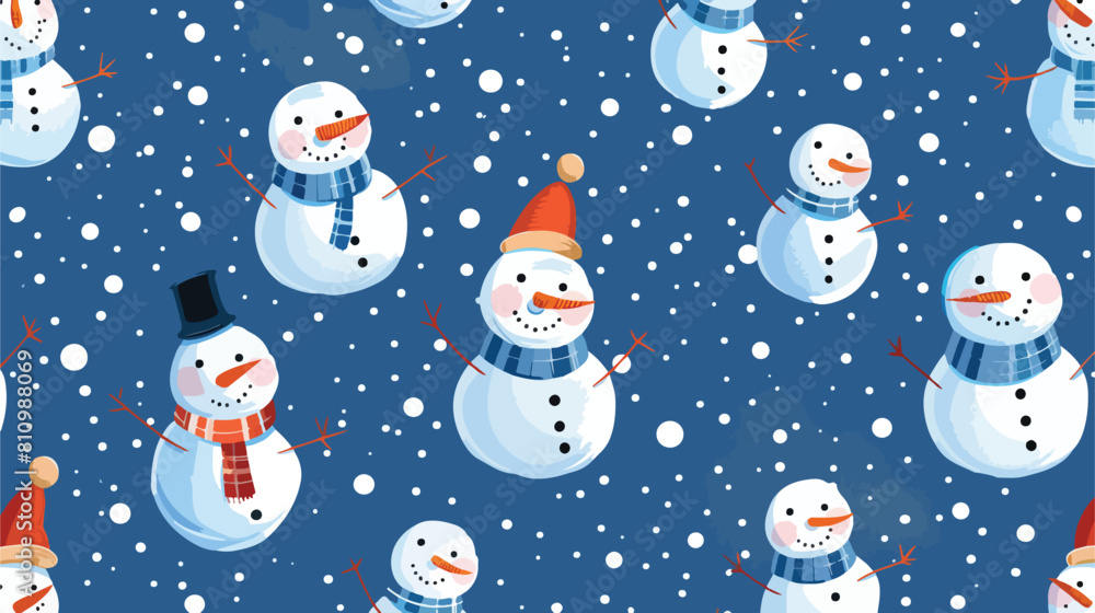 Snowman pattern Vector style vector design illustration