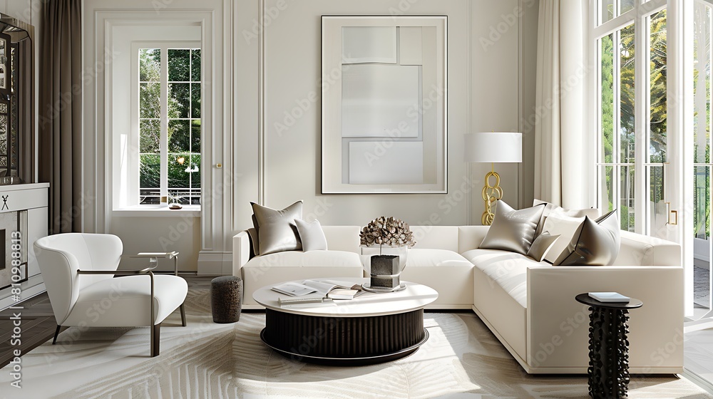Contemporary decorative accents presented against a backdrop of clean white, exuding a sense of modern sophistication.