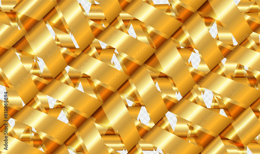Golden 3d wicker pattern on transparent background. Vector 3d realistic illustration. Luxury woven texture. Metallic weave ribbons. Gold metal ornament. Geometric layers backdrop. Premium Vector EPS10 Golden 3d wicker pattern on transparent background. Vector 3d realistic illustration. Luxury woven texture. Metallic weave ribbons. Gold metal ornament. Geometric layers backdrop. Premium Vector EPS10