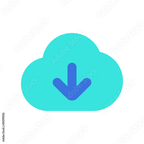 Editable vector cloud download icon. Part of a big icon set family. Perfect for web and app interfaces, presentations, infographics, etc