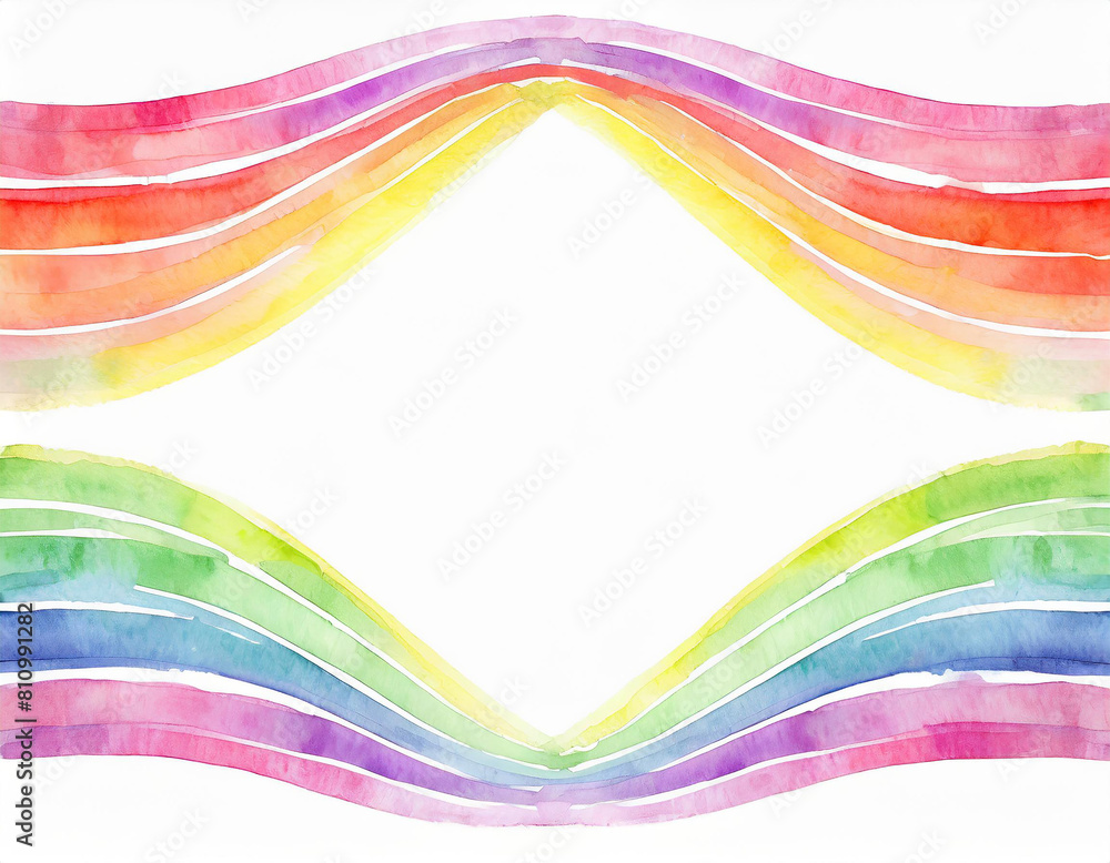 ภาพประกอบสต็อก Colorful watercolor rainbow powder explosion frame ...