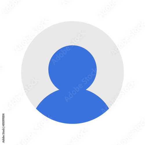 Vector user account profile icon. Black, white background. Perfect for app and web interfaces, infographics, presentations, marketing, etc.