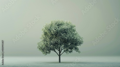 For World Environment Day showcase a standalone tree set against a muted backdrop perfect for enhancing graphic elements and design