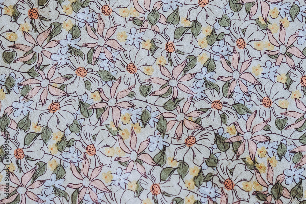 Arrière-plan à motif floral vintage coloré