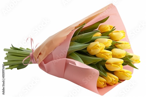 bouquet of yellow tulips #810997644