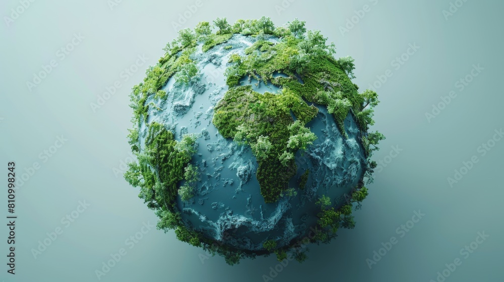On a white background, a concept of Earth day. Animated Ai On a white background, a concept of Earth day. Animated Ai