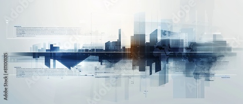 Abstract Global Data Visualization in Urban Landscape..