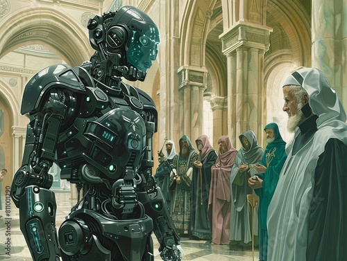 Human Cloning vs Religious Doctrine  Biopunk Art A biopunk illustration depicting a human clone .