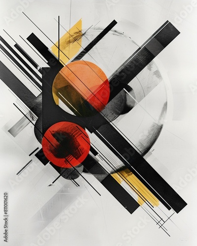 20th Century  Bauhaus Stravinskys angular and dissonant music visualized through a Bauhausinspired design, emphasizing functionality and geometric shapes