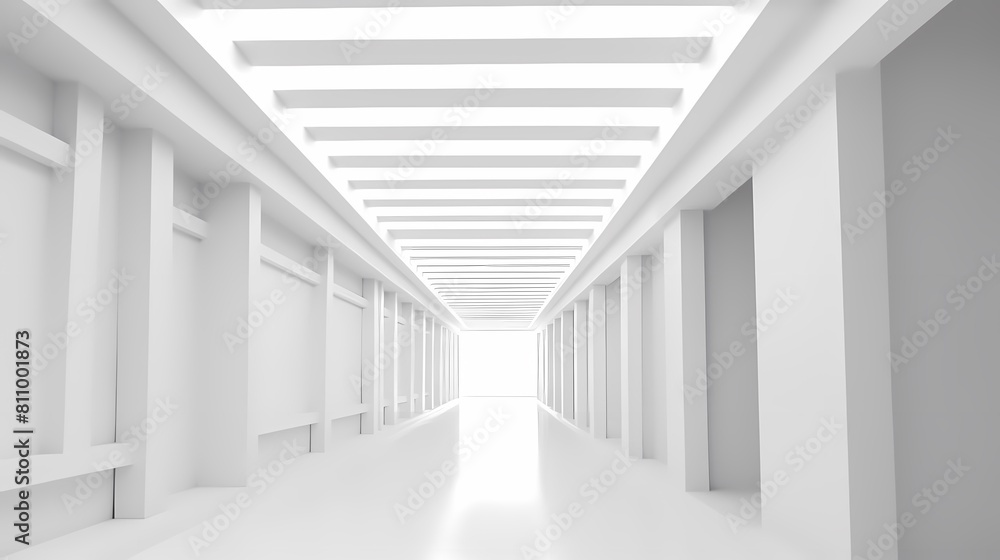 Digital technology white perspective building corridor poster background Digital technology white perspective building corridor poster background