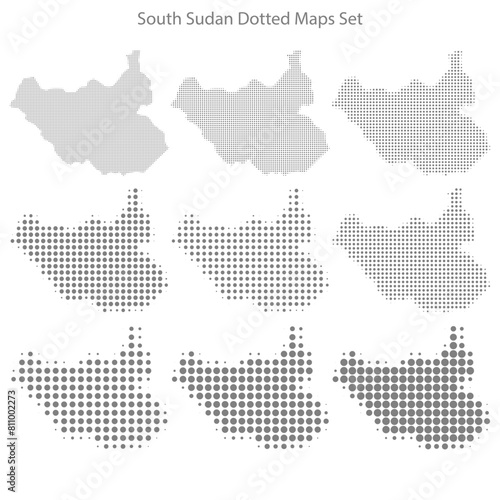 South Sudan dotted map