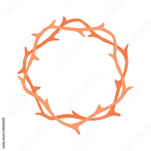 Crown of thornes icon clipart avatar logotype isolated vector illustration