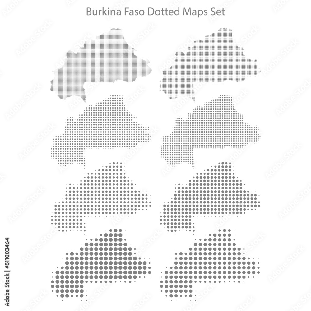 Obraz premium Burkina Faso dotted map