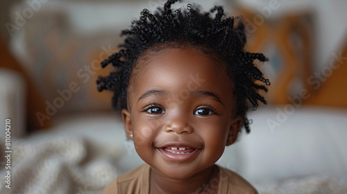 Wallpaper Mural Cute smiling adorable African American baby girl. Torontodigital.ca