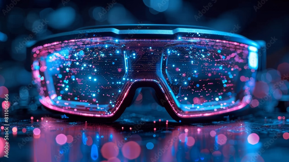 concept of futuristic vision enhancement with ar display in tech glasses, showcasing advanced technology for improved visual experiences concept of futuristic vision enhancement with ar display in tech glasses, showcasing advanced technology for improved visual experiences