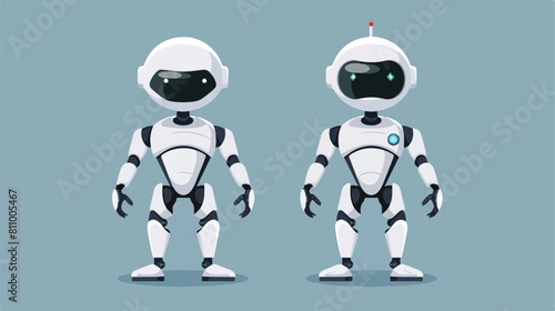 white robot for jobs character vector