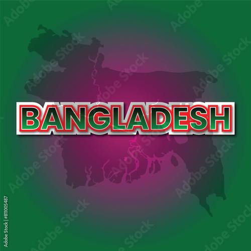Bangladesh text effect. Editable font style