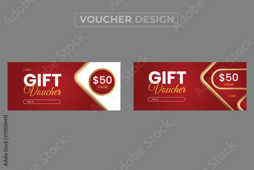 Special gift voucher design template