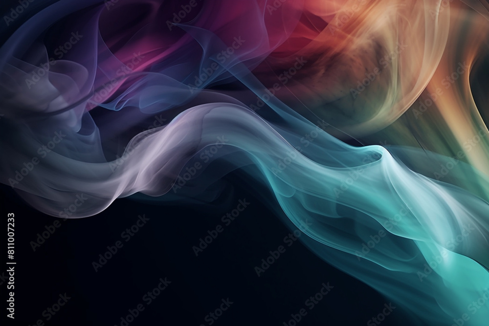 Obraz premium Colorful abstract smoke background. Generative AI 