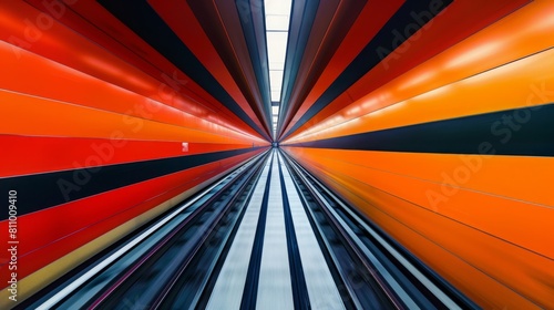 Wallpaper Mural A vibrant tunnel featuring a plethora of colors with intersecting lines passing through, creating a mesmerizing visual effect. Torontodigital.ca