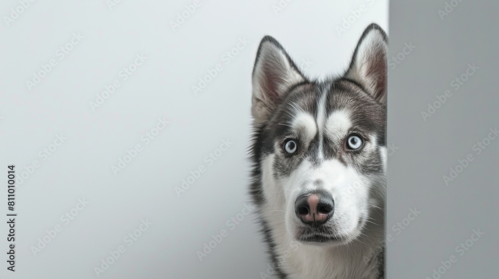 Portrait of a Husky dog over plain background Portrait of a Husky dog over plain background