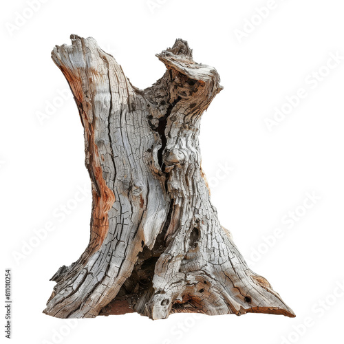 tree trunk on a white