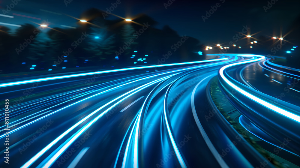 Digital lines high speed. curved bright neon lines. Smooth is used to portray a data network. Digital lines high speed. curved bright neon lines. Smooth is used to portray a data network.