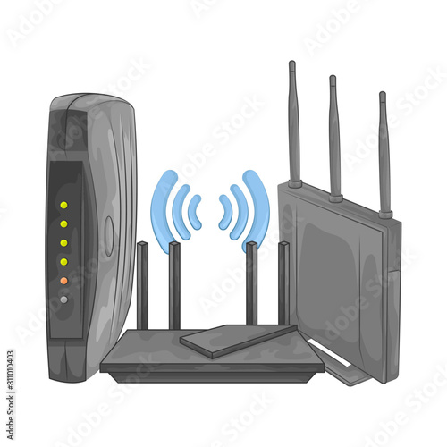 Illustration of wifi router 