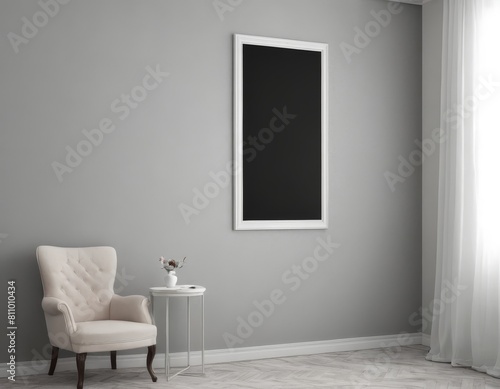 Minimalist Mockup Frame in a Stylish Apartment, Mockup Frame, Interior mockup with house background