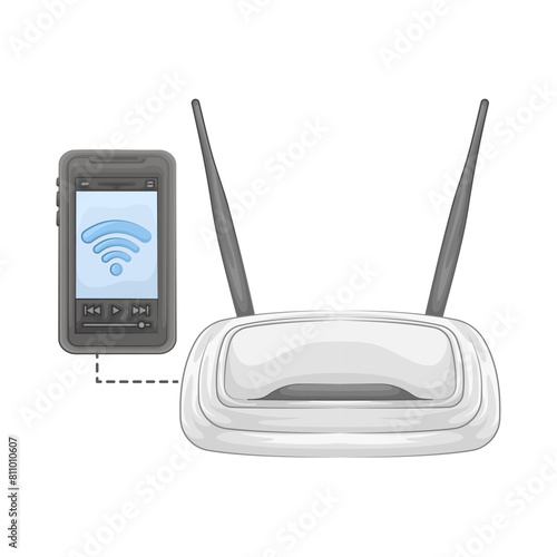 Illustration of wifi router 