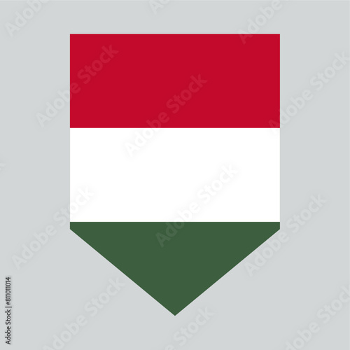 Free Download Hungary Flag in Shield Shape Frame - GFXLoad