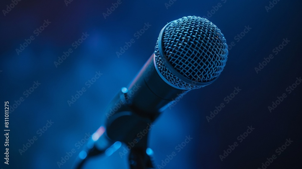 Obraz premium Studio microphone in a music recording studio