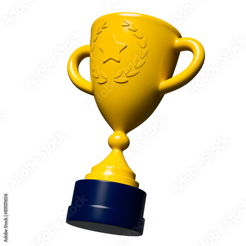 A trophy cup isolated
