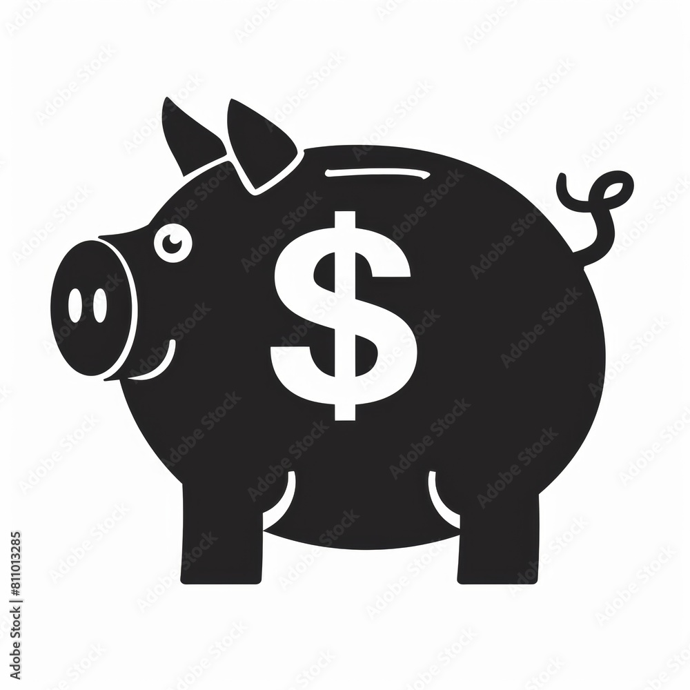 Vector illustration of piggy bank. Money saving investment concept. Vector illustration of piggy bank. Money saving investment concept.