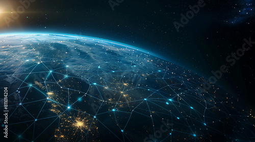 Global Network Connections with City Lights from Space