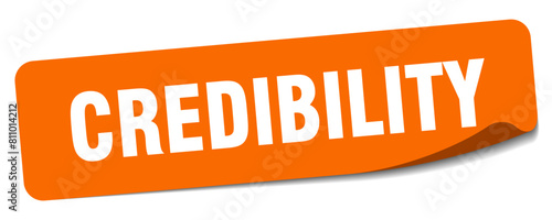 credibility sticker. credibility label