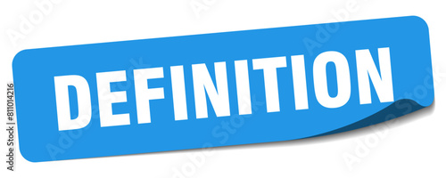 definition sticker. definition label