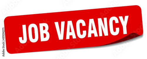 job vacancy sticker. job vacancy label