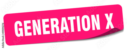 generation x sticker. generation x label