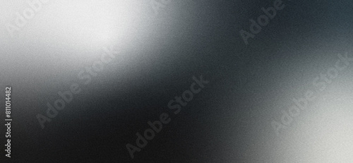 Abstract black and white gradient, grainy texture. Background with glass effect. Minimal design for cover, banner, poster.
