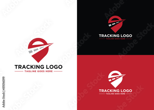 A tracking logo or a tracking system business logo design concept fleet service logo