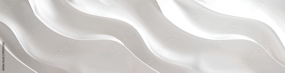 White wave background, elegant and sophisticated white wavy pattern background, suitable for luxury or high-end designs.